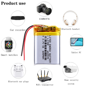 แบตเตอรี่ลิเธียมโพลิเมอร์แบบชาร์จได้ รุ่น <span class=keywords><strong>602535</strong></span> 3.7V 600mah สำหรับผลิตภัณฑ์ดิจิทัล - Product Image 5