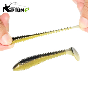 Wholesale Bionic 7 Colors Maggots Threaded T Tail Bass Plastics Lures Fishing Soft, Artificial Swimbait Fishing Lures