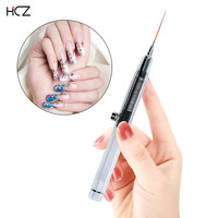 Nouveau design breveté professionnel, pinceau à rayures coloré personnalisé 5/9/12/20/25 mm, pinceau à liner rétractable pour ongles en acrylique