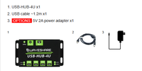 HUB USB tingkat industri, memperluas 4x port USB 2.0