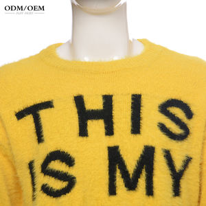 เสื้อสเวตเตอร์ขนแพะผู้ชาย รุ่น GL MY25181 แบรนด์ Custom LOGO แขนยาว คอกลม ถักนิตติ้ง ขนฟู สำหรับฤดูหนาว - Product Image 4