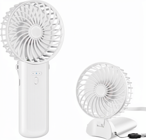 Outdoor Wearable <b>Neck</b> Foldable Rechargeable Three-speed <b>Portable</b> USB Charging Mini <b>Fan</b> with English Display and Low Noise - Product Image 1