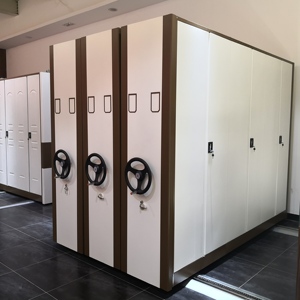 Sistema de Estanterías Móviles Modernas de Acero de Operación Manual con Archivador Compacto con Función Ajustable para Almacenamiento Escolar - Product Image 6