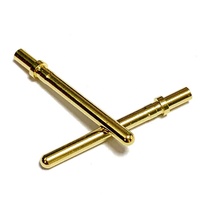Terminal Pin Insert Kuningan Kustom Pabrik untuk Pria dan Wanita, Berlapis Emas, Konduktivitas Tinggi, Adaptor Penerbangan, Konektor Presisi Tinggi PCB