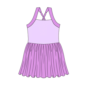 Pre-orden MOQ 5 Vestidos de yoga de tul de verano para niños, de seda de leche suave, de alta calidad, estilo boutique, para Halloween, venta al por mayor - Product Image 5