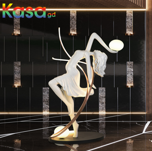 Escultura <span class=keywords><strong>de</strong></span> arte creativo RGB Lámpara <span class=keywords><strong>de</strong></span> pie Iluminación interior Club Hall Maniquíes Lámpara <span class=keywords><strong>de</strong></span> pie femenina Iluminación LED Kasa - Product Image 5
