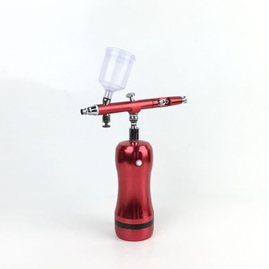 Airbrush <b>Kit</b> With Gourd Shaped Air Pump 180 Dual Action Gravity Feed Adjustable Speed Artwork Portable <b>Electric</b> - Product Image 2