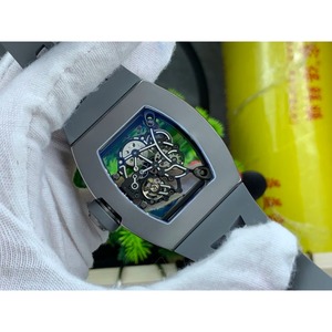 Luxurious Diver Tourbillon <b>Automatic</b> Mechanical Carbon Fiber Sapphire Case Rubber Band Unisex Sports Watch 50 Bar Water - Product Image 4