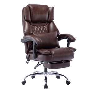 Günstige <span class=keywords><strong>Massage</strong></span> Weiche ergonomische Büromöbel Executive Recliner Chef Stühle Luxus PU Bürostuhl mit Fuß stütze - Product Image 1