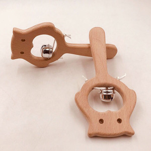 <span class=keywords><strong>Hochet</strong></span> en <span class=keywords><strong>bois</strong></span> de hêtre pour bébés, jouet pour enfant, <span class=keywords><strong>hochet</strong></span> à main, idée de cadeau, Offre Spéciale - Product Image 2