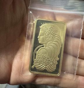 Barre en cuivre pur plaquée or véritable, <span class=keywords><strong>lingot</strong></span> de 1 once Suisse pour barre commémorative 41mm - Product Image 4