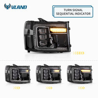 VLAND Factory LED phares SLE 2007-2013 Kit de carrosserie accessoires pièces de voiture Auto séquentiel phares pour GMC sierra 1500