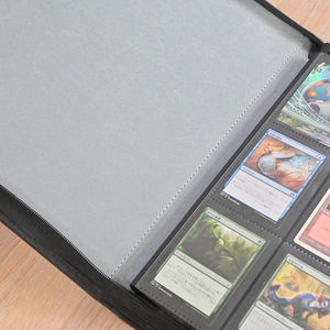 Classeur de cartes à collectionner à 12 pochettes en cuir PU avec fermeture éclair, album de rangement étanche pour cartes de jeu, pages transparentes - Product Image 4