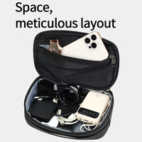 Sac de rangement pour accessoires numériques de voyage personnalisé POSO Factory, organisateur multifonctionnel pour câbles de données, téléphones portables et cartes SD