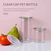 Nouvelle conception, logo personnalisé, boîtes en plastique transparent jetables pour gâteaux, smoothies, lait, thé, jus, bouteille pour animaux de compagnie avec couvercles entièrement ouvrables