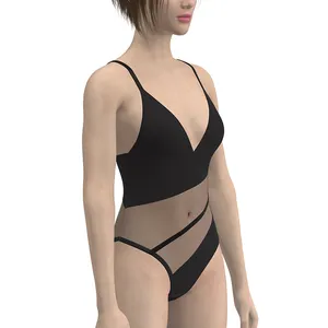 Transparente Custom Dessous Bodys sexy Frauen Body Suit einfarbige Lady Bodycon Overalls