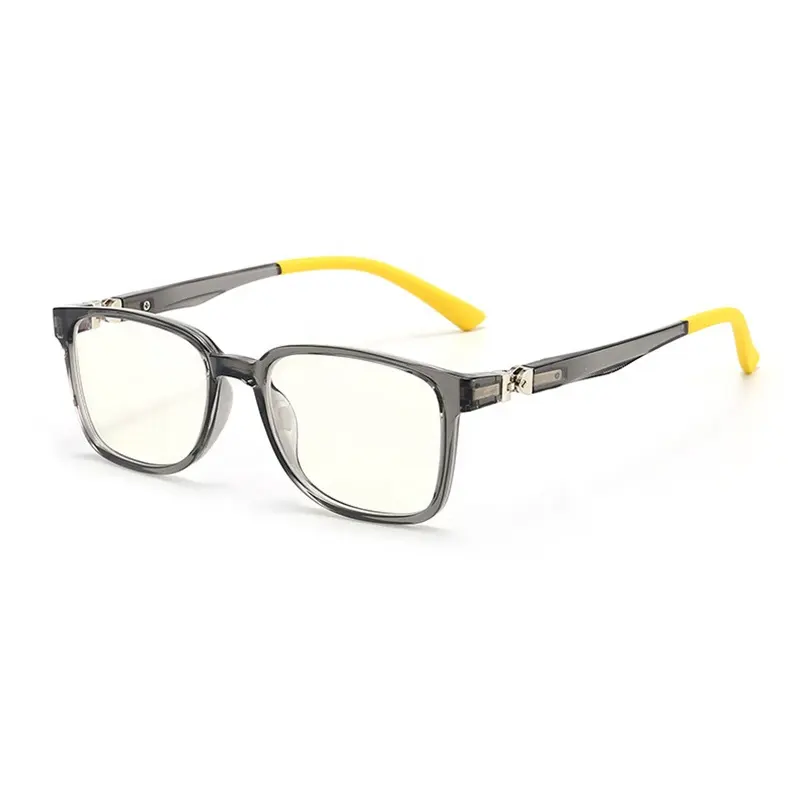 Vente en gros TR90 360 degrés, charnière carrée en cristal, poids léger, montures de lunettes optiques pour enfants F8501