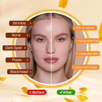 Jabón Artesanal de Cúrcuma, Quercetina, Papaya y Naranja Dulce, Limpiador Herbal para la Limpieza Facial y Corporal
