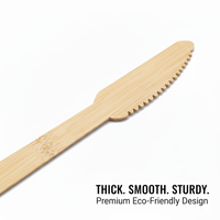 Ensemble de couverts en bambou minimaliste jetables pour le camping, avec couteau, fourchette et cuillère, pour pique-nique, grillades et repas en plein air