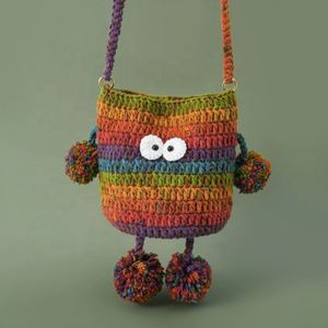 Handmade Parent-Child Crossbody <b>Bag</b> Small Monster Crochet Phone <b>Bag</b> for <b>Easter</b> TikTok Internet Celebrity Style Artificial Design - Product Image 6