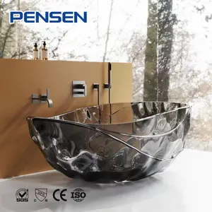 佛山工厂新款设计亚克力透明浴缸时尚水晶树脂浴缸
