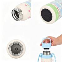 Botella de Agua con Aislamiento al Vacío de Dibujos Animados para Niños de 500 ml, con Asa y Correa para el Hombro, a Prueba de Fugas, Termo Infantil con Impresión de Logotipo Personalizado