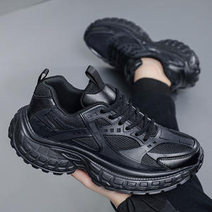 Baskets de course printanières respirantes en maille, blanches et noires, à semelle épaisse en caoutchouc, rehaussantes, grandes tailles US 13-14 EU 47-48 - Product Image 4