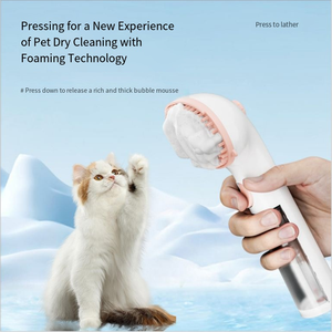 Nouvelle <span class=keywords><strong>brosse</strong></span> de toilettage de luxe pour animaux de compagnie avec distributeur de savon à <span class=keywords><strong>long</strong></span> manche, en silicone souple, pour le bain et le massage des chats - Product Image 2
