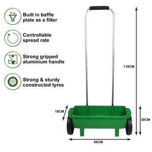 Vertak 12 л, небольшой разбрасыватель навоза, удобрения с длинной ручкой, разбрасыватель капель для сада, парка, газона, травы - Product Image 2