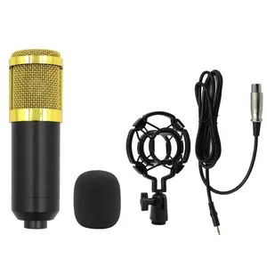 Microfone condensador estúdio microfonos karaoke bm 800 bm800 usb gravação telefone mikrofon wired set v8 placa de som