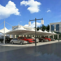 Structure de membrane enduite de PVDF durable pour abri de voiture, auvent de stationnement