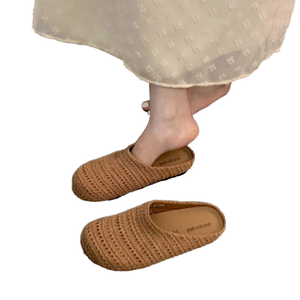 Thick-soled Bohemian Women's <b>Summer</b> for Fashion Trend Rubber Insole Warm Style Baotou Semi-trailer Shoes - Product Image 1