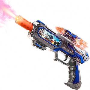 NOUVEAU Pistolet Jouet Électrique avec Jet de Brume, Sons, Lumières et Vibrations pour Enfants, Pistolet Jouet Fonctionnant sur Piles avec Lumières et Sons - Product Image 1