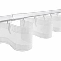 Kit de tringle à rideau télescopique DIY sans découpe, en aluminium noir, réglable de 0,65 à 5,1 m, silencieux et fluide, fixation murale ou plafond, pack