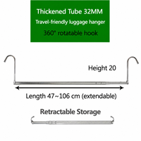 Séchoir à linge pliable mural en acier inoxydable antirouille pour balcon, armoire, couettes, serviettes et pantalons