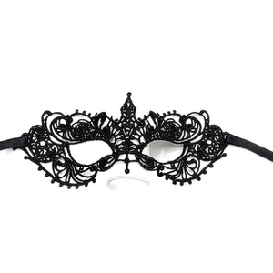 Wholesale Black Color Unshaped Sexy Women's Lace for Halloween Festive, Half Face <b>Cosplay</b> Masks Party Supplies - Product Image 6