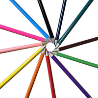 Ensemble de crayons de couleur multicolores de bonne qualité, 12 couleurs, non toxiques et respectueux de l'environnement pour le dessin sur bois des enfants