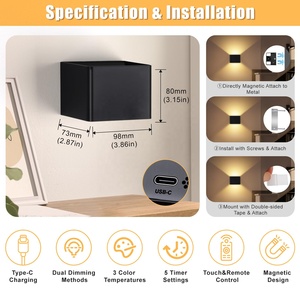 <span class=keywords><strong>Applique</strong></span> <span class=keywords><strong>murale</strong></span> rechargeable avec détecteur de mouvement Batterie 4000mAh Télécommande <span class=keywords><strong>Applique</strong></span> <span class=keywords><strong>murale</strong></span> sans fil haut et bas Lampe <span class=keywords><strong>murale</strong></span> à LED - Product Image 5