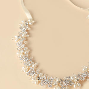 Accessorio per Capelli da Sposa con Cristalli e Strass, Foglie in Lega e Perle per Donne, Compleanno, Ballo di Fine Anno, Matrimonio - Product Image 4