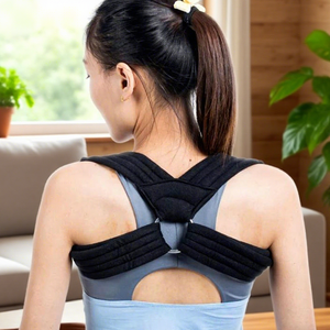 Attelle de soutien claviculaire durable en forme de 8, ceinture de fixation claviculaire réglable avec anneau métallique pour la correction de la posture du haut du dos - Product Image 2