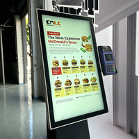 Pantalla LCD de Alta Luminosidad para Kiosco de Autoservicio con Pantalla Táctil para Interiores y Exteriores, para Restaurantes de Comida Rápida y Cafeterías