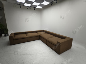 High End Best Price L Shape Upholstered Soft Performance Fabric Living Room Modular Set - Product Image 2