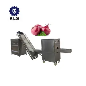KLS soğan soyma temizleme makinesi ve kök kesme makinası soğan soyucu makinesi