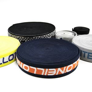 Bande élastique en nylon de 1,5 pouce, jacquard, douce, épaisse, personnalisée, imprimée, de marque, à la mode, ruban jacquard tissé épais - Product Image 6