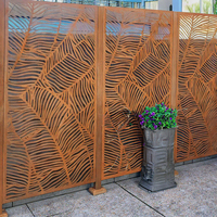 Panneau de clôture en acier Corten découpé au laser pour l'intimité, treillis métallique élégant, clôture de sécurité durable, modélisation 3D