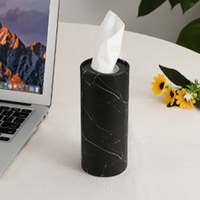 Emballage de boîte de mouchoirs en papier de soie en boîte cylindrique ronde imprimée personnalisée Boîte de tube de papier de soie de cylindre écologique pour voiture