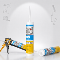 Sellador de Silicona de Curado Neutro, Impermeable, Antimoho, Adhesivo para Sellado de Ventanas y Puertas Comerciales, 300 ml