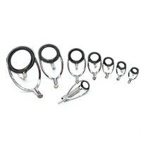Anneaux de guidage de ligne multi-tailles en acier inoxydable LN à double patte pour guides de canne à pêche à la ligne