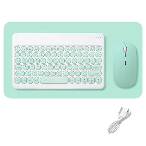 库存报价可充电2.4克超薄黑色绿色粉色无线迷你键盘和鼠标组合