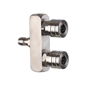 High Pressure Washer Dual Nozzle 1/4 Inch Quick Connect Stainless Steel Fitting For Car Cleaning - Product Image 1
